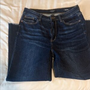 Judy Blue Dark Blue Wide Leg Capri Jeans